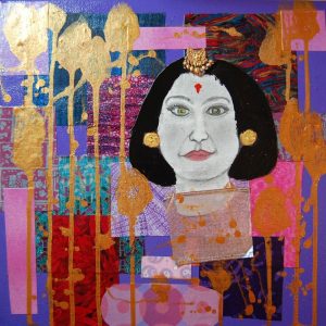 Indigene Art Forms MM Purple Pattern Woman