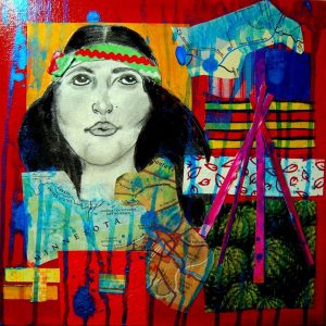 Indigene Art Forms MM Red Pattern Woman