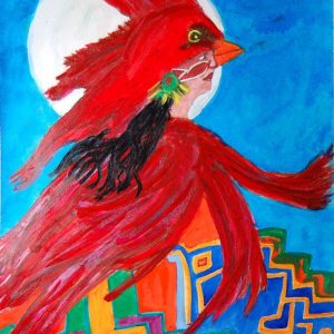 Indigene Ar tForms Print Cardinal Bird Goddess